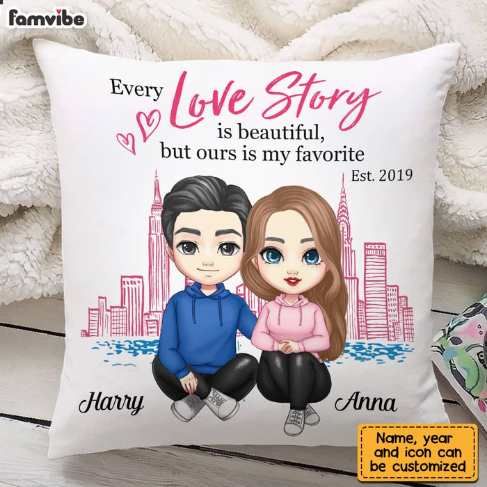 Personalized Couple Beautiful Love Story Pillow AG33 32O28 1