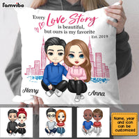 Personalized Couple Beautiful Love Story Pillow AG33 32O28 thumb 1