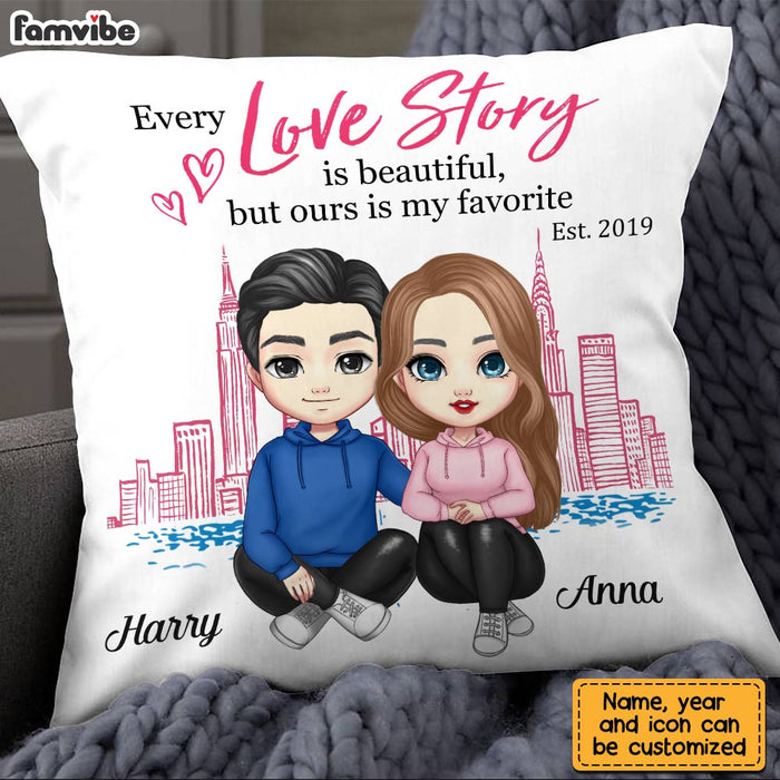 Personalized Couple Beautiful Love Story Pillow AG33 32O28 1
