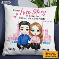 Personalized Couple Beautiful Love Story Pillow AG33 32O28 thumb 1