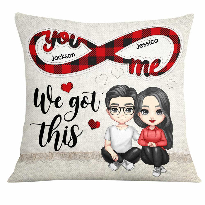 Personalized Couple Infinity We Got This Pillow AG33 30O31 1