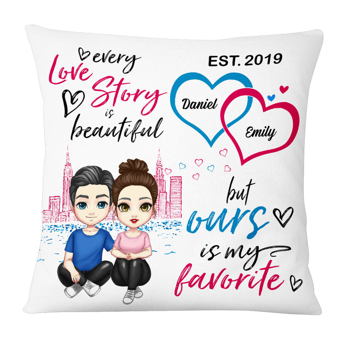 Personalized Couple Together Since Beautiful Love Story Pillow AG34 32O53 1