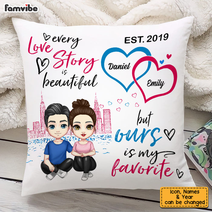 Personalized Couple Together Since Beautiful Love Story Pillow AG34 32O53 1