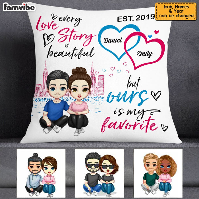 Personalized Couple Together Since Beautiful Love Story Pillow AG34 32O53 1