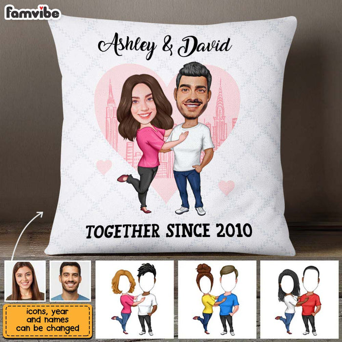Personalized Couple Caricature Pillow AG31 30O28 1