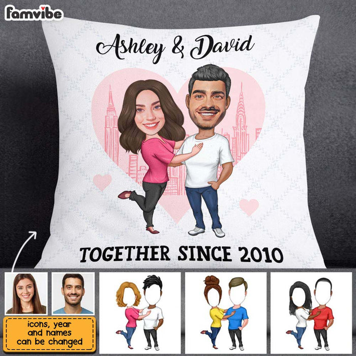 Personalized Couple Caricature Pillow AG31 30O28 1