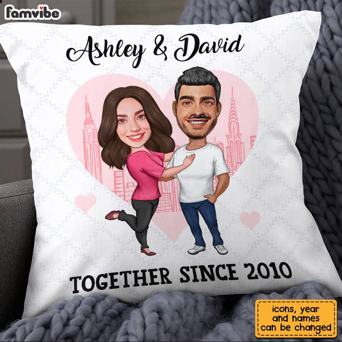 Personalized Couple Caricature Pillow AG31 30O28 1