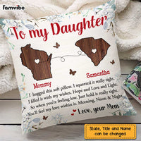 Personalized Long Distance To My Daughter Pillow AG46 30O47 thumb 1
