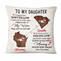 Personalized Long Distance To Daughter Pillow AG41 30O47 thumb 1