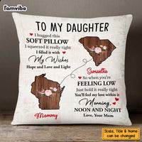 Personalized Long Distance To Daughter Pillow AG41 30O47 thumb 1