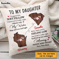 Personalized Long Distance To Daughter Pillow AG41 30O47 thumb 1