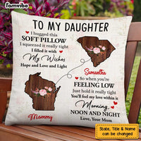 Personalized Long Distance To Daughter Pillow AG41 30O47 thumb 1
