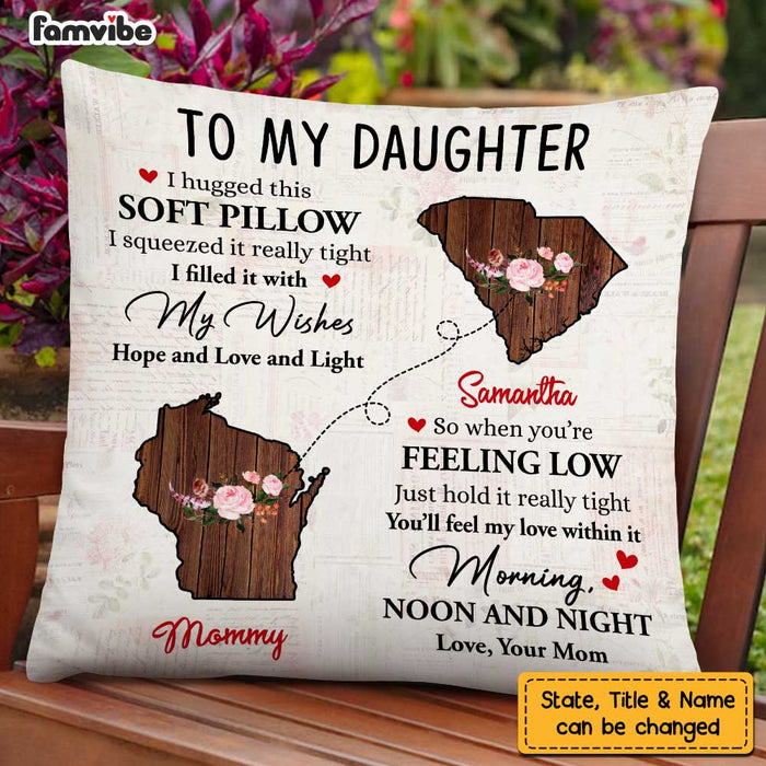 Personalized Long Distance To Daughter Pillow AG41 30O47 1