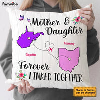 Personalized Long Distance Mom Forever Linked Pillow AG41 23O53 thumb 1