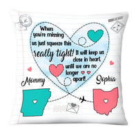 Personalized Long Distance Missing You Mom Pillow AG42 23O28 thumb 1