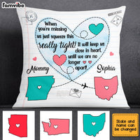 Personalized Long Distance Missing You Mom Pillow AG42 23O28 thumb 1