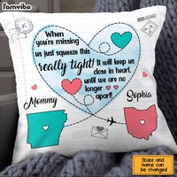 Personalized Long Distance Missing You Mom Pillow AG42 23O28 thumb 1