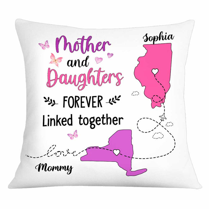 Personalized Long Distance Daughter Forever Linked Pillow AG51 23O34 1