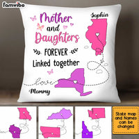 Personalized Long Distance Daughter Forever Linked Pillow AG51 23O34 thumb 1
