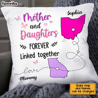 Personalized Long Distance Daughter Forever Linked Pillow AG51 23O34 thumb 1