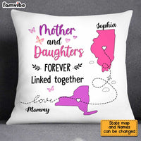 Personalized Long Distance Daughter Forever Linked Pillow AG51 23O34 thumb 1