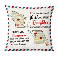Personalized Long Distance Relationship The Love Between Mother & Daughter Pillow AG51 58O47 thumb 1