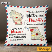 Personalized Long Distance Relationship The Love Between Mother & Daughter Pillow AG51 58O47 thumb 1