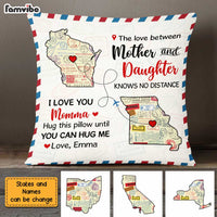 Personalized Long Distance Relationship The Love Between Mother & Daughter Pillow AG51 58O47 thumb 1