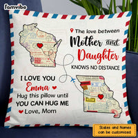 Personalized Long Distance Relationship The Love Between Mother & Daughter Pillow AG51 58O47 thumb 1