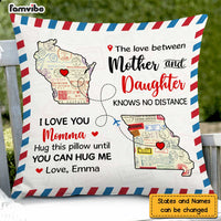 Personalized Long Distance Relationship The Love Between Mother & Daughter Pillow AG51 58O47 thumb 1