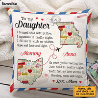 Personalized To My Daughter Long Distance Pillow AG61 32O28 thumb 1