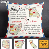 Personalized To My Daughter Long Distance Pillow AG61 32O28 thumb 1