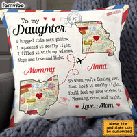 Personalized To My Daughter Long Distance Pillow AG61 32O28 thumb 1