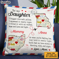 Personalized To My Daughter Long Distance Pillow AG61 32O28 thumb 1