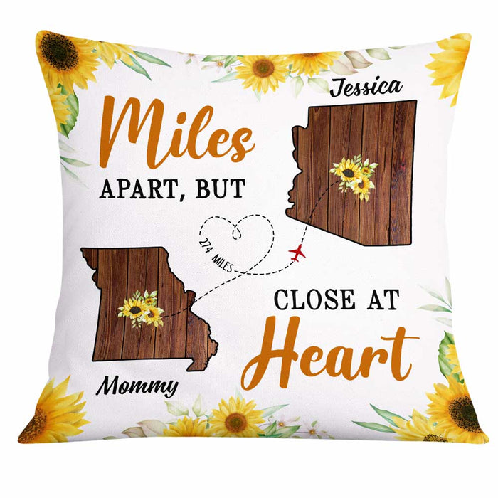 Personalized Long Distance Sunflower Pillow AG54 30O31 1
