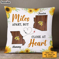 Personalized Long Distance Sunflower Pillow AG54 30O31 thumb 1