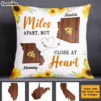 Personalized Long Distance Sunflower Pillow AG54 30O31 thumb 1