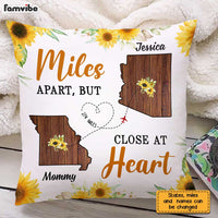Personalized Long Distance Sunflower Pillow AG54 30O31 thumb 1