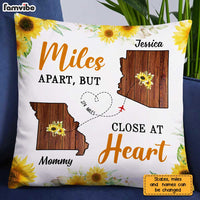 Personalized Long Distance Sunflower Pillow AG54 30O31 thumb 1