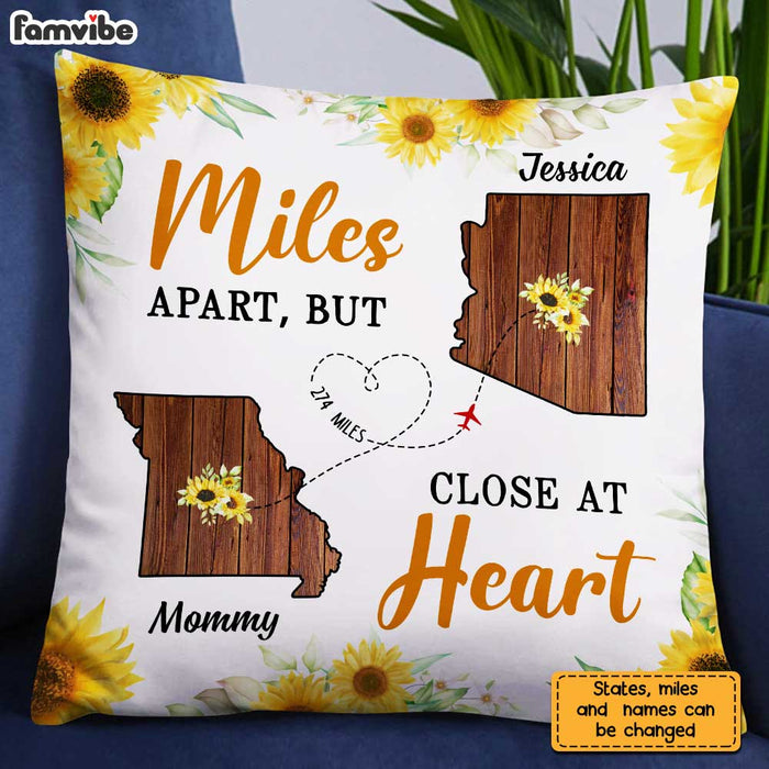 Personalized Long Distance Sunflower Pillow AG54 30O31 1