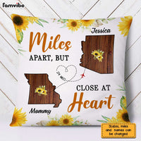 Personalized Long Distance Sunflower Pillow AG54 30O31 thumb 1