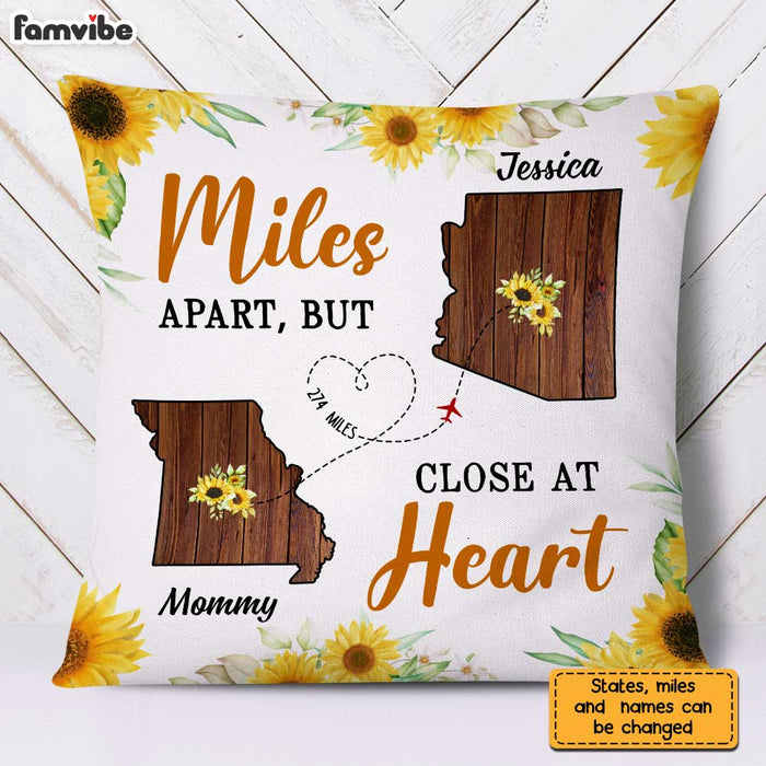 Personalized Long Distance Sunflower Pillow AG54 30O31 1