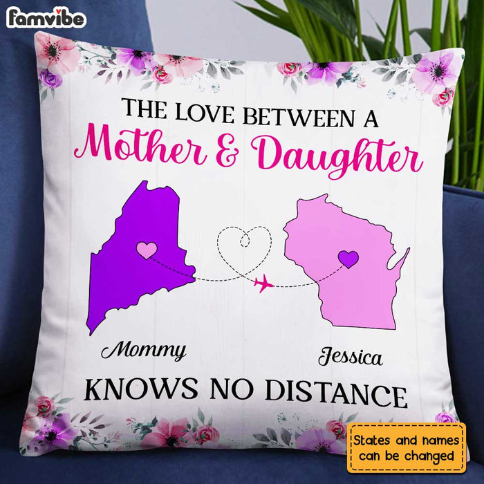 Personalized Long Distance Mother And Daughter Love Pillow AG53 30O31 1