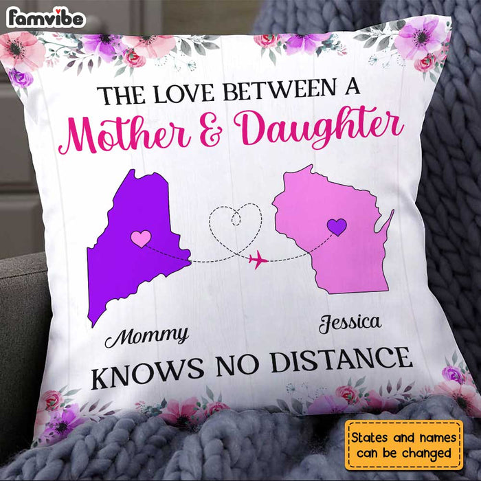 Personalized Long Distance Mother And Daughter Love Pillow AG53 30O31 1