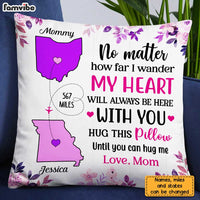 Personalized Long Distance But Close At Heart Pillow AG52 30O31 thumb 1