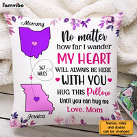 Personalized Long Distance But Close At Heart Pillow AG52 30O31 thumb 1