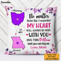 Personalized Long Distance But Close At Heart Pillow AG52 30O31 thumb 1