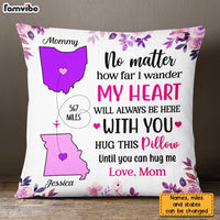 Personalized Long Distance But Close At Heart Pillow AG52 30O31 thumb 1
