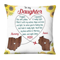 Personalized Long Distance Daughter Sunflower Pillow AG85 30O28 thumb 1