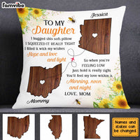 Personalized Long Distance To My Daughter Pillow AG96 30O31 thumb 1